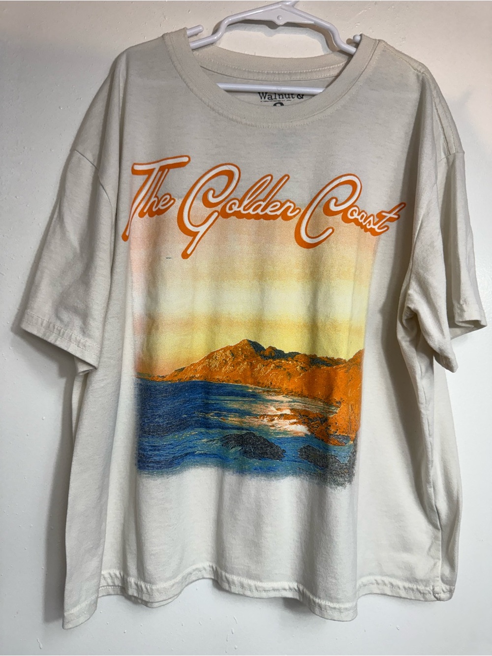 The Golden Coast Graphic Tee in Cream and Orange